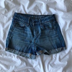 Blue jean shorts
